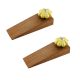 2 Pieces Yellow Crackle Ceramic Wooden Door Stopper